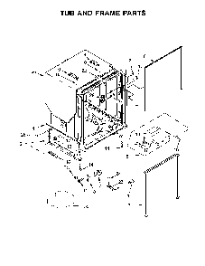 Tub And Frame Parts Diagram and Parts List for 66512776K315  Kenmore Dishwasher