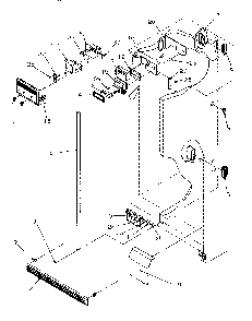Controls And Cabinet Diagram and Parts List for SSD21SL-P1193901WL  Amana Refrigerator