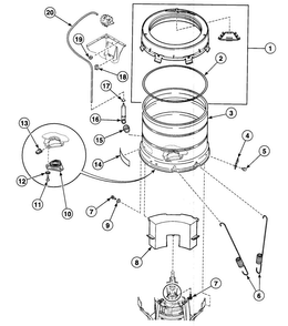 Part Location Diagram of 201681 Maytag Tub cover