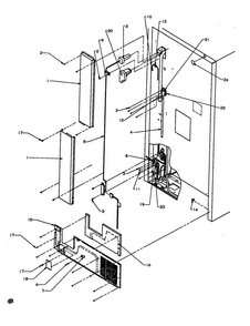 Cabinet Back Diagram and Parts List for TC18A3-P1181812W  Amana Refrigerator