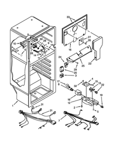 Liner Parts Diagram and Parts List for A8RXCGFXW03  Amana Refrigerator