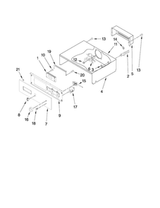 Control Panel Parts Diagram and Parts List for CWE5800ACE28  Maytag Wall Oven