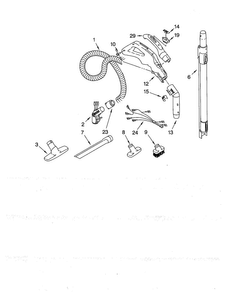 Hose And Attachments Diagram and Parts List for 11620812007  Kenmore Canister Vacuum