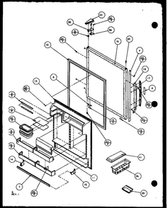 Refrigerator Door Diagram and Parts List for BL20QW-P1125503WW  Amana Refrigerator