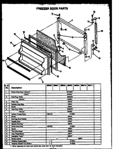 Section 6 Diagram and Parts List for GFS187 MN10 Caloric Refrigerator