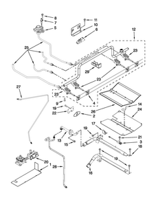 Manifold Parts Diagram and Parts List for MGS5752BDS21  Maytag Range