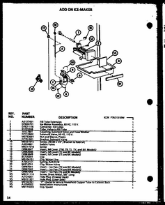 Section 7 Diagram and Parts List for TX18N-P1106212W  Amana Refrigerator