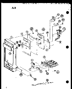Control Panel Diagram and Parts List for RO-700 P75992-1M Amana Microwave