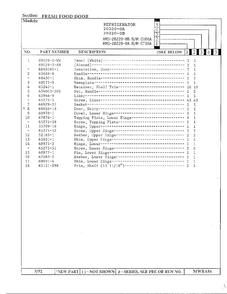 Fresh Food Door Page 2 Diagram and Parts List for 20220-0A  Admiral Refrigerator