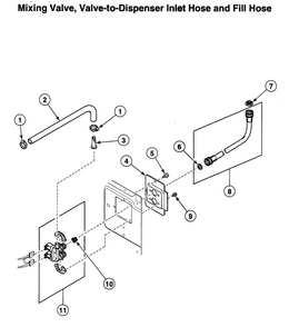 Part Location Diagram of 800323 Maytag Valve plate