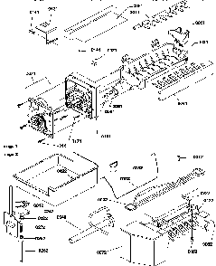 Ice Maker Assembly And Parts Diagram and Parts List for ATS518SW-P1183714WW  Amana Refrigerator