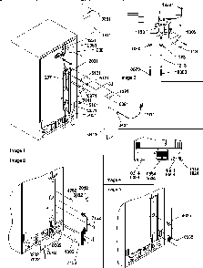 Cabinet Back Diagram and Parts List for SRD327S3W-P1307105WW  Amana Refrigerator
