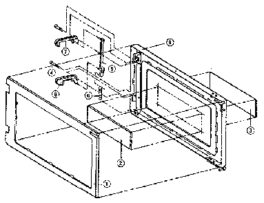 Door Assembly Diagram and Parts List for 8158911390  Kenmore Microwave