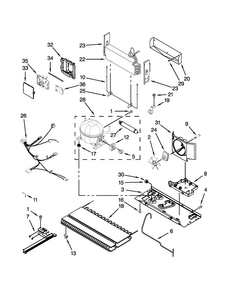 Unit Parts Diagram and Parts List for JFC2290VEM1  Jenn-Air Refrigerator