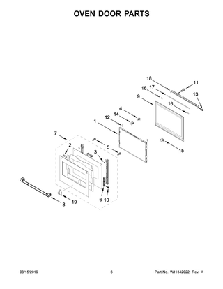 Part Location Diagram of W11220343 Whirlpool HINGE-DOOR