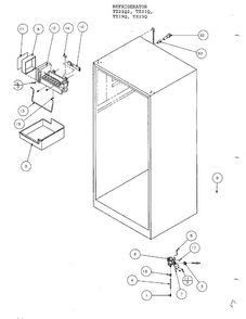Factory Installed Ice Maker Diagram and Parts List for TZ21Q  Amana Refrigerator