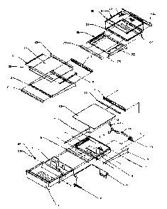 Refrigerator Shelving And Drawers Diagram and Parts List for SXD20Q2W-P1162508WW  Amana Refrigerator