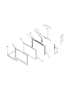 Door Parts Diagram and Parts List for AGR5330BAW0  Amana Range