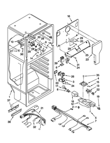 Liner Parts Diagram and Parts List for M8RXCGFXW02  Maytag Refrigerator