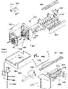 Ice Maker Assembly & Parts Diagram and Parts List for BR22S6E-P1196706WE  Amana Refrigerator
