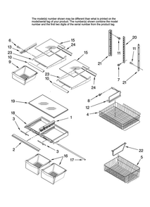 Shelf Parts Diagram and Parts List for ABL2222FES12  Amana Refrigerator