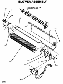 Blower Assembly Diagram and Parts List for PTH08525J P1169149R Amana Air Conditioner