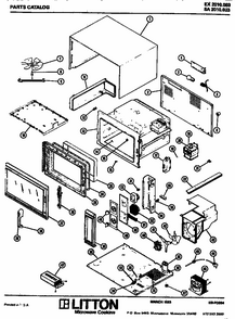 Replacement Parts Diagram and Parts List for SA2010003  Amana Microwave
