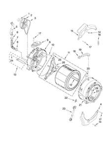 Tub And Basket Parts Diagram and Parts List for MHWZ600WR00  Maytag Washer