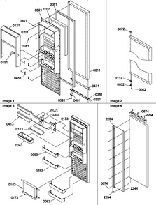 Refrigerator Door Diagram and Parts List for SBD20S4L-P1190007WL  Amana Refrigerator
