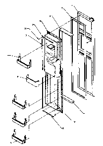 Fz Door Diagram and Parts List for SQD25N2L-P1181317WL  Amana Refrigerator
