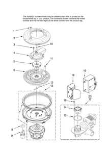 Pump And Motor Parts Diagram and Parts List for MDBH965AWS41  Maytag Dishwasher