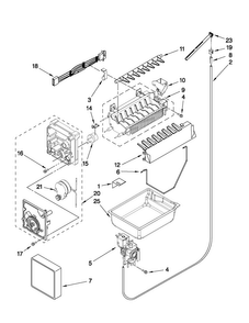 Icemaker Parts Diagram and Parts List for MFF2258VEW5  Maytag Refrigerator
