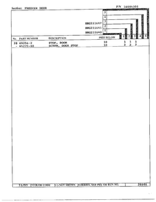 Freezer Door Page 3 Diagram and Parts List for 211640  Admiral Refrigerator