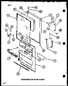 Refrigerator Door Parts Diagram and Parts List for TC20C-P76512-11W  Amana Refrigerator