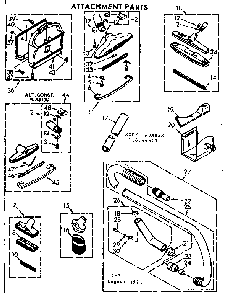 Attachment Parts Diagram and Parts List for 11644611  Kenmore Filters & Accessories