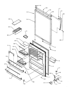Refrigerator Door Diagram and Parts List for TA18R3-P1181705WW  Amana Refrigerator