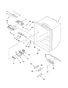 Refrigerator Liner Parts Diagram and Parts List for AFD2535DEQ5  Amana Refrigerator