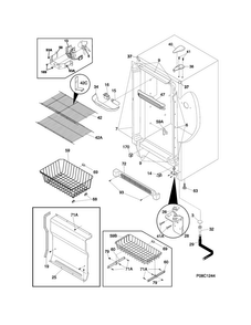 Cabinet Diagram and Parts List for CFUFH20LW2  Crosley Freezer
