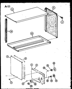 Cabinet Parts Diagram and Parts List for SCFC30HOH-A P68598-10C Amana Air Conditioner