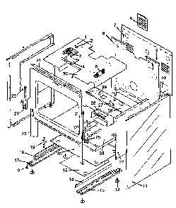 Oven Assy Diagram and Parts List for AGS781E-P1141275NE  Amana Range