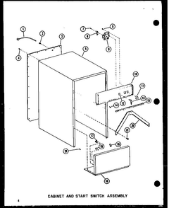 Cabinet And Start Switch Assembly Diagram and Parts List for SMCD-2 P18011-10T Amana Trash Compactor