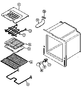 Oven Diagram and Parts List for 6294576  Maytag Range