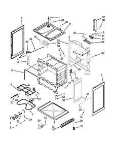 Chassis Parts Diagram and Parts List for ACR4530BAW0  Amana Range