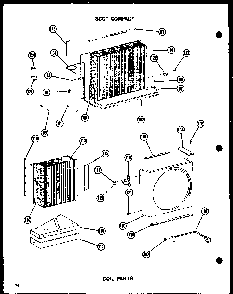 Coil Parts Diagram and Parts List for 10-2NM P54974-2R Amana Air Conditioner