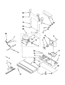 Unit Parts Diagram and Parts List for AFF2534FES8  Amana Refrigerator