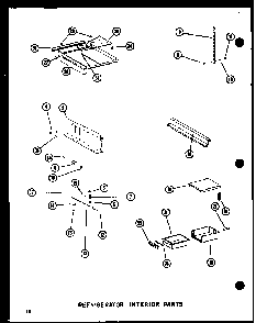 Refrigerator Interior Parts Diagram and Parts List for SRI19E-L-P74100-5WL  Amana Refrigerator