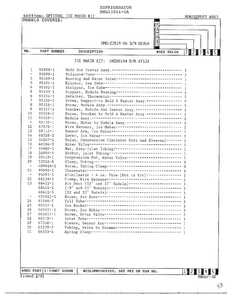 Optional Ice Maker Kit Page 2 Diagram and Parts List for 23524-0A  Admiral Refrigerator