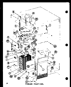 Freezer Functional Diagram and Parts List for SR19F1-L-P77000-8WL  Amana Refrigerator