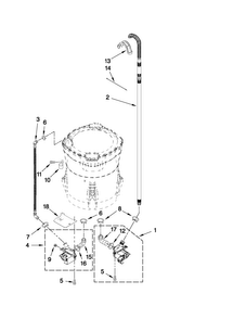 Pump Parts Diagram and Parts List for MVWB455YQ0  Maytag Washer
