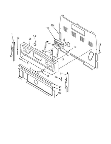 Control Panel Parts Diagram and Parts List for AER5844VCS0  Amana Range